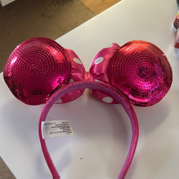 Disney Pink and Orange Minnie Mouse Ears Headband - Picture 3 of 3